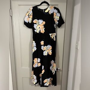 Black floral Asos jumpsuit size US 6